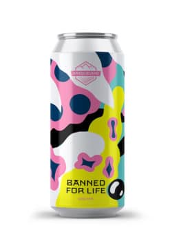 banned for life craft beer can by basqueland brewing