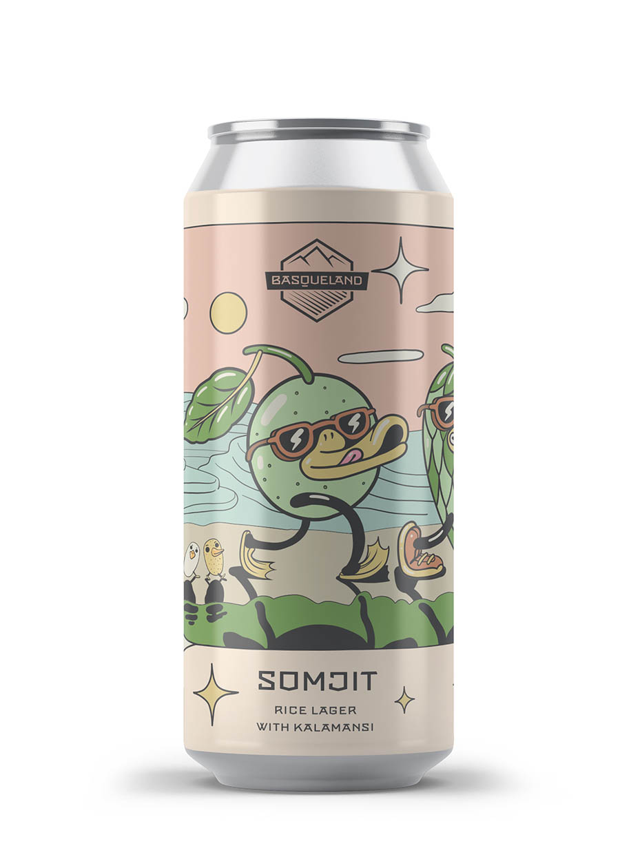 cerveza artesanal basqueland sonjit garrett oliver andy ricker collaboration rice lager lata ilustración marcos navarro