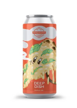 cerveza basqueland deep dish triple IPA lata 440 ml ilustración marcos navarro