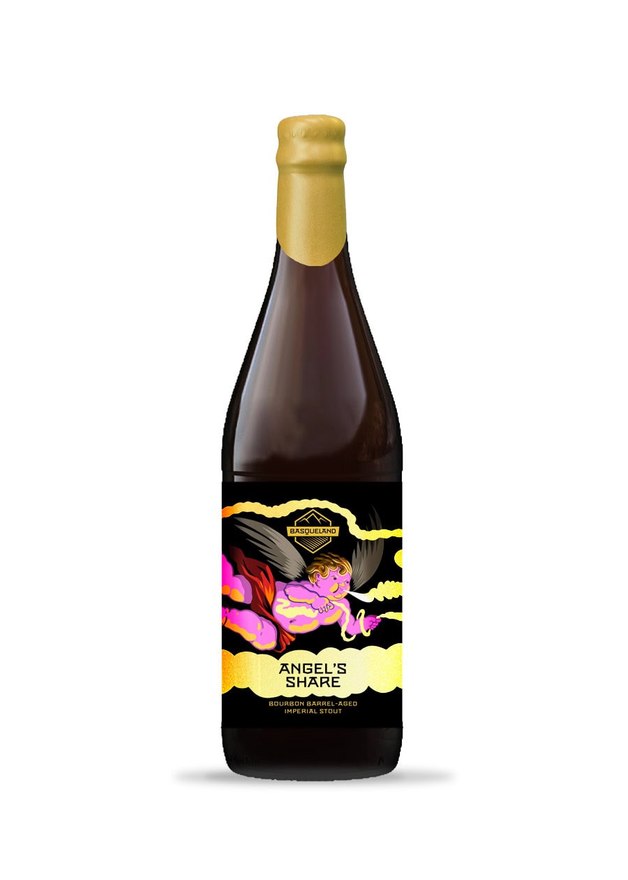 Basqueland Angel's Share cerveza imperial stout envejecida en barrica botella 660 ml