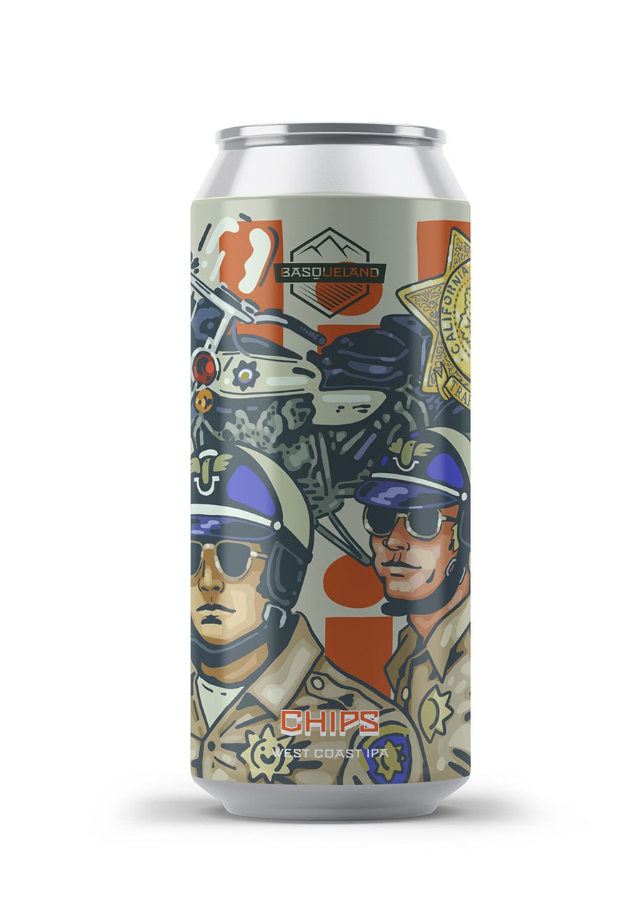 cerveza basqueland chips west coast IPA lata 440 ml