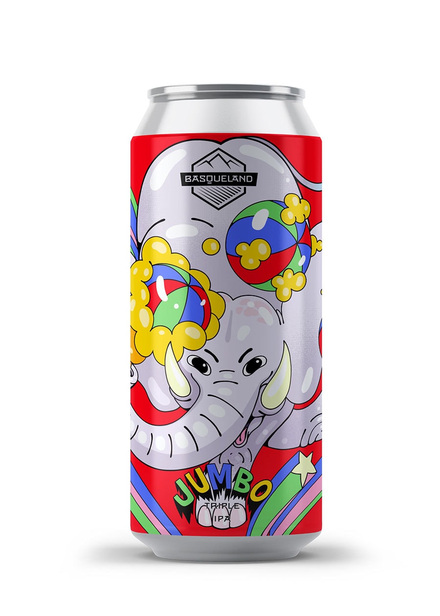 cerveza basqueland jumbo triple IPA lata 440 ml