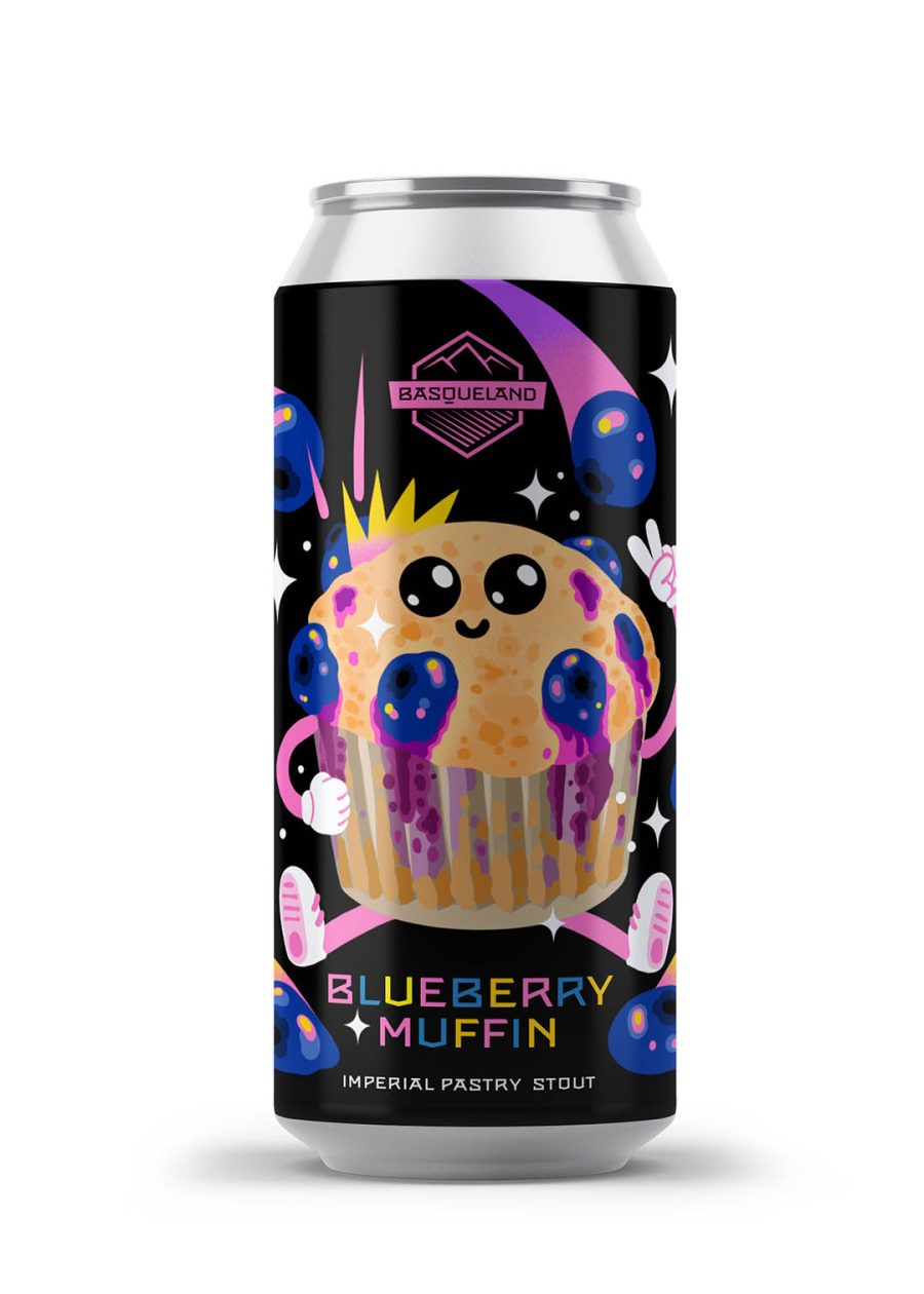 cerveza basqueland blueberry muffin imperial pastry stout lata 440 ml