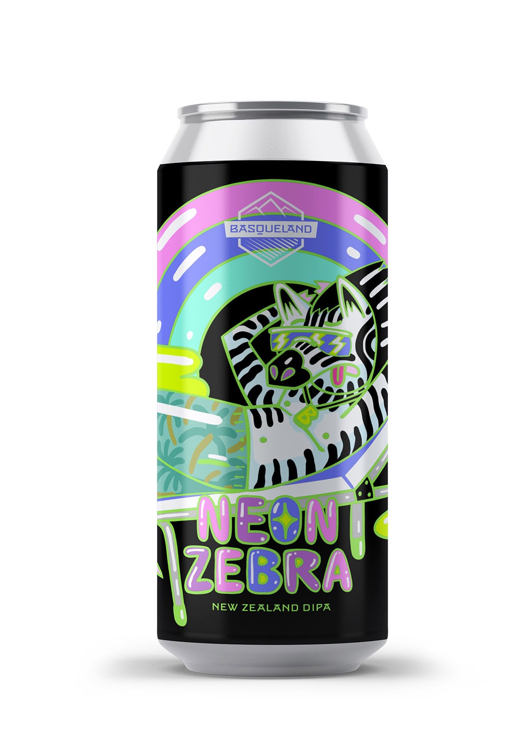 basqueland_cerveza_artesanal_neon_zebra_nz_double_ipa_craft_beer_can_44cl cerveza basqueland neon zebra new zealand doble IPA lata 440 ml
