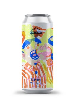 cerveza artesanal premium basqueland chin music hazy IPA lata 440ml diseño marcos navarro