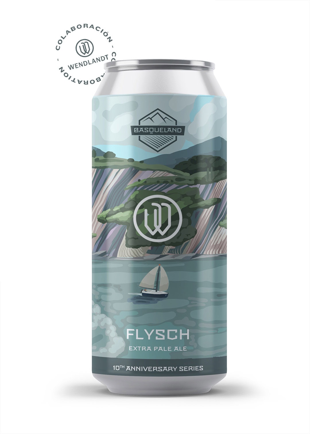 basqueland_cerveza_artesanal_premium_flysh_10_anniversary_series_collab_extra_pale_ale_craft_beer_can_44cl cerveza artesanal premium 10º aniversario basqueland flysh extra pale ale lata 440ml colaboración Northern Monk