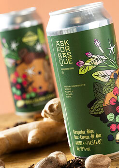 bodegon cerveza artesanal premium basqueland belgian cake quadruple belga lata 440ml