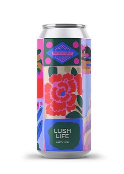 cerveza artesanal premium basqueland lush life hazy IPA lata 440ml diseño marcos navarro