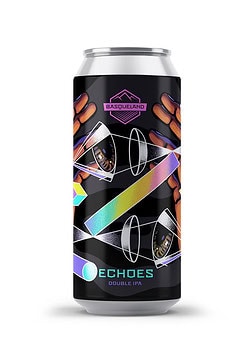 cerveza artesanal premium basqueland echoes double IPA lata 440ml diseño marcos navarro