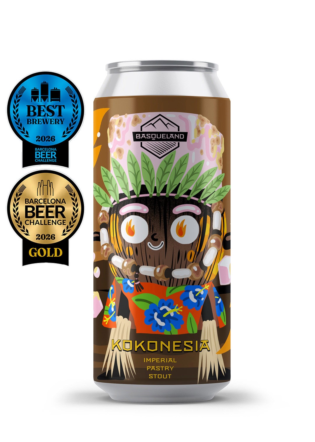 cerveza artesanal premium basqueland kokonesia imperial pastry stout lata 440ml medalla de oro barcelona beer challenge 2026