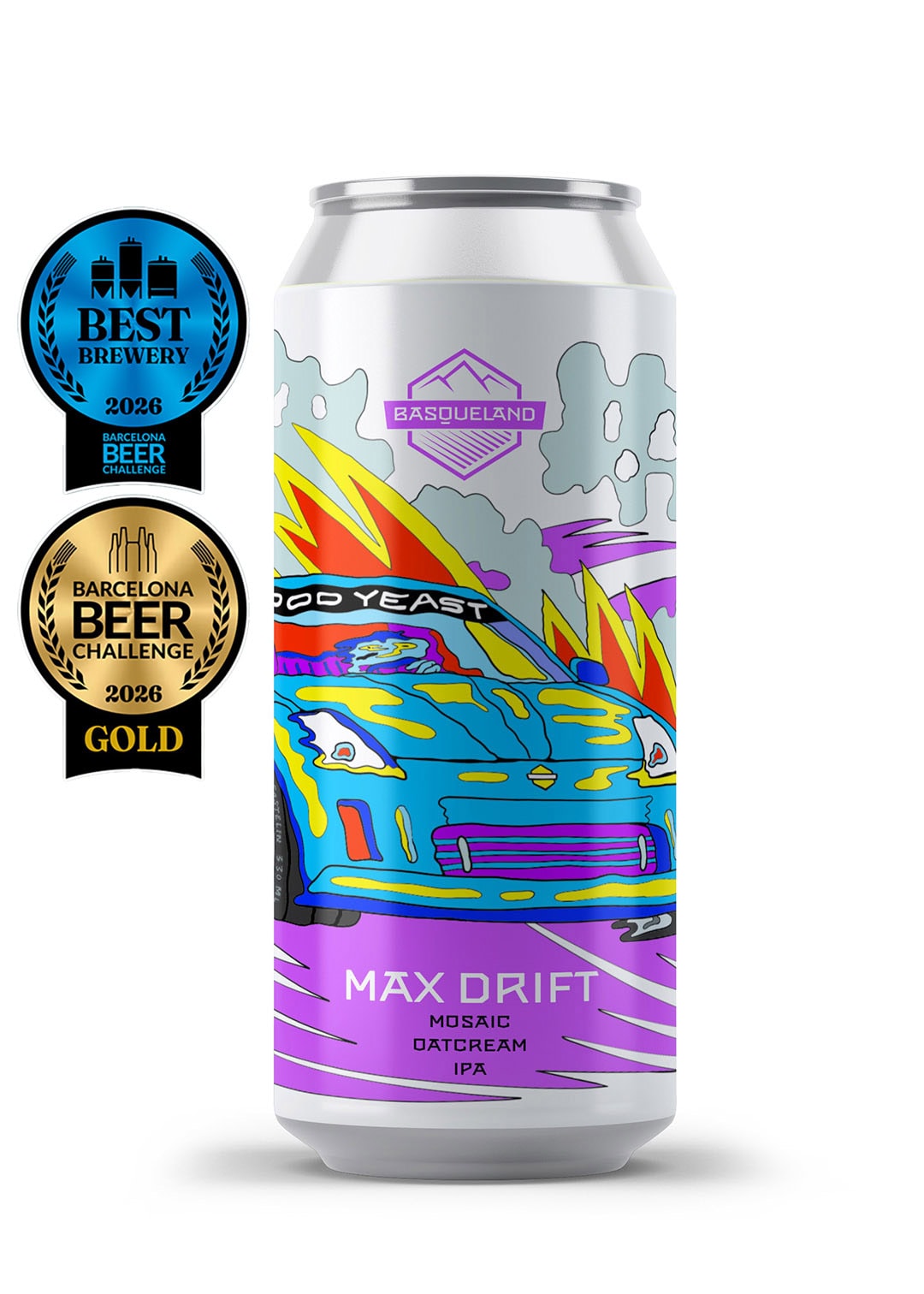 cerveza artesanal premium basqueland max drift oatcream IPA lata 440ml medalla de oro barcelona beer challenge 2026