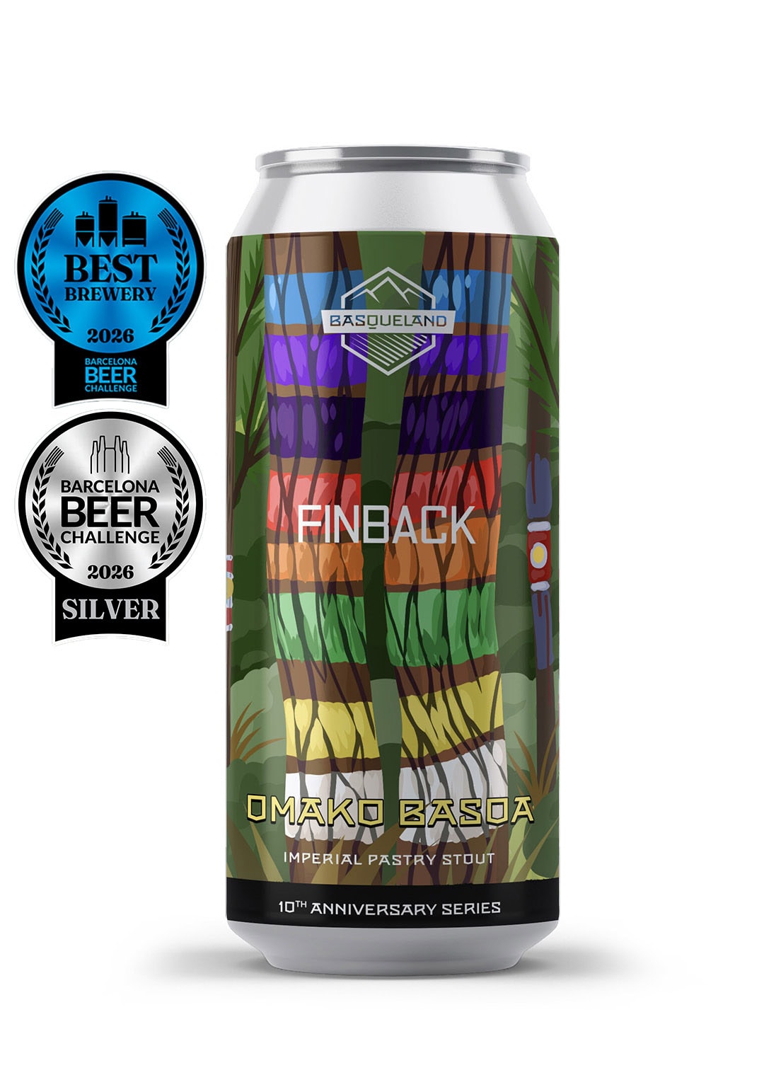 cerveza premium craft beer basqueland oma basoa imperial pastry stout lata 440 ml medalla de plata barcelona beer challenge 2026