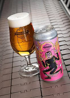 cerveza artesanal premium basqueland sprockets heller bock lata 440ml copa cerveza