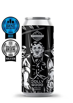 cerveza artesanal premium basqueland jolly good english porter lata 440ml medalla de plata barcelona beer challenge 2026