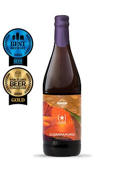cerveza artesanal premium 10º aniversario basqueland zugarramurdi barrel works colaboración lervig botella 660ml medalla de oro barcelona beer challenge 2026