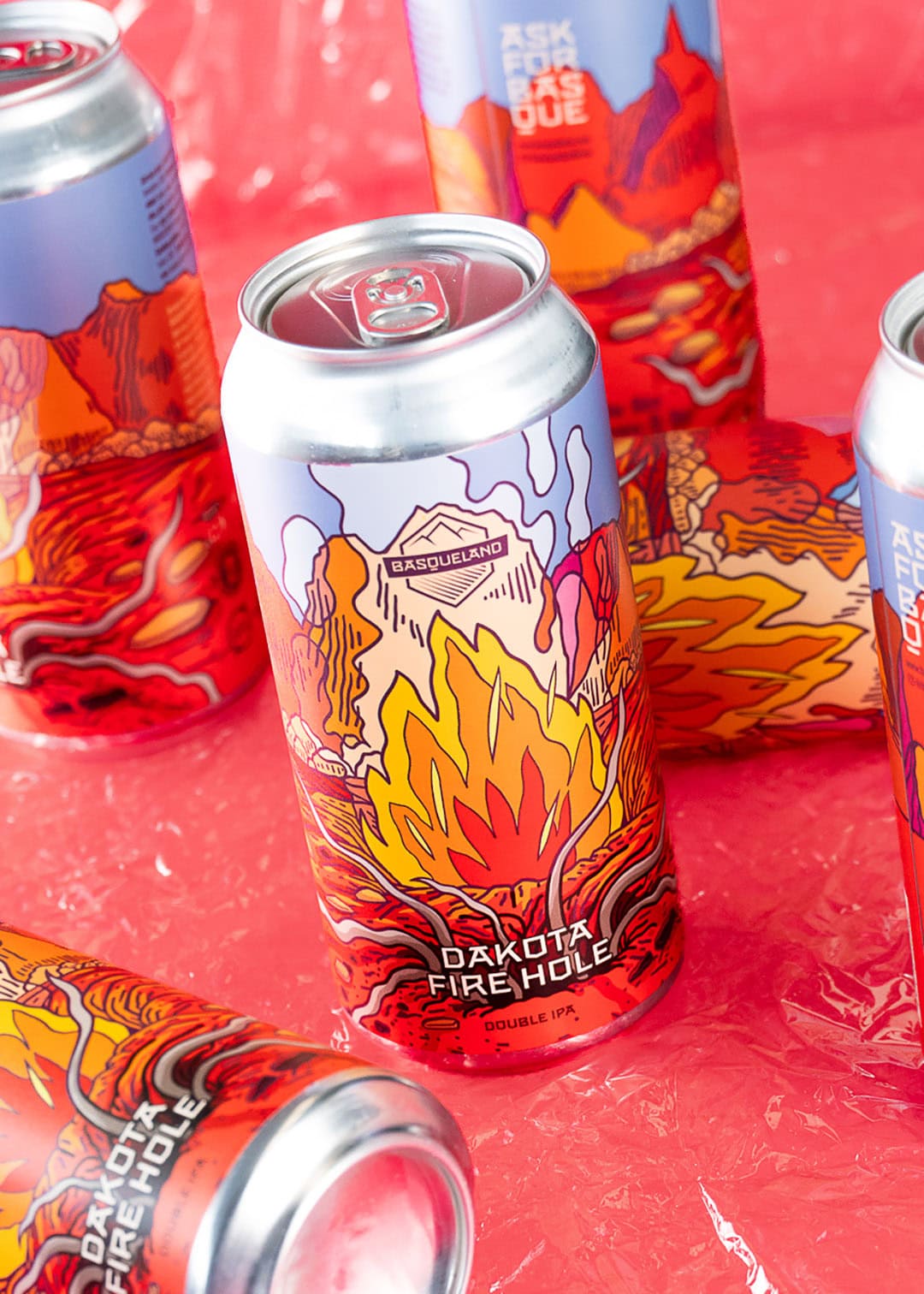 cerveza artesanal premium basqueland dakota fire hole double IPA lata 440ml diseño marcos navarro 2