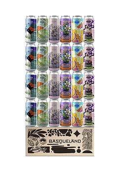 caja de cerveza artesanal variada Basqueland Pacific Highway 24 latas
