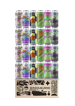 caja de cerveza artesanal variada Basqueland route 66 24 latas