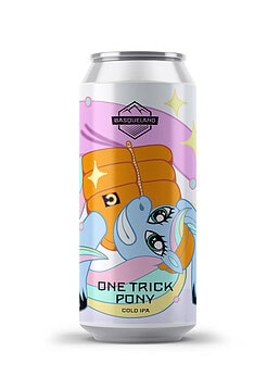 cerveza artesanal premium basqueland one trick pony cold IPA lata 440ml diseño marcos navarro