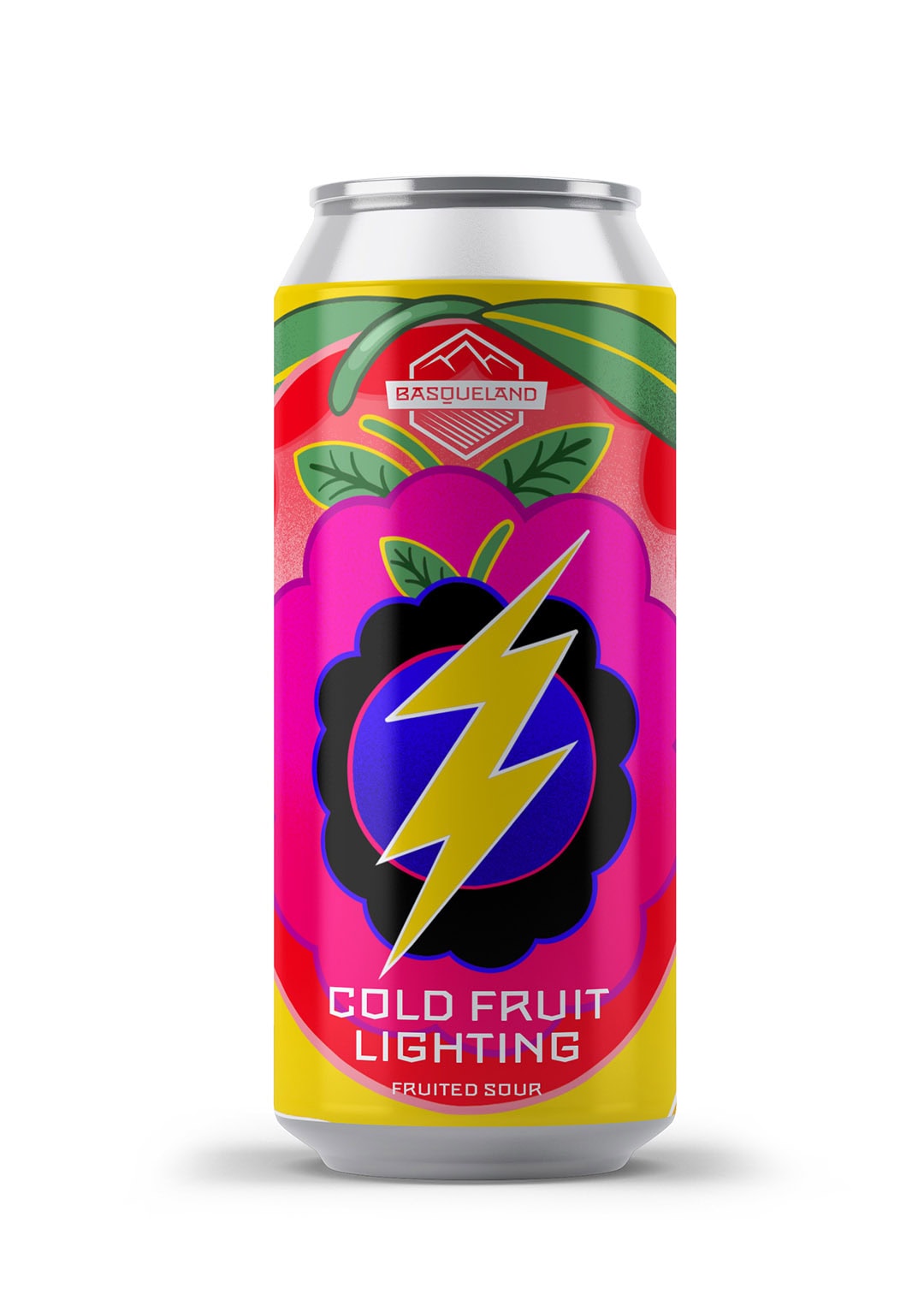 cerveza artesanal premium basqueland cold fruit lightning lata 440ml diseño marcos navarro