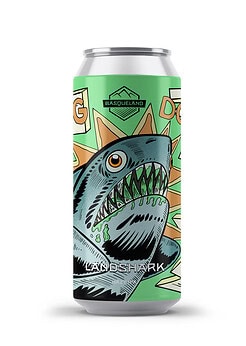 cerveza artesanal premium basqueland landshark hazy IPA lata 440ml diseño marcos navarro