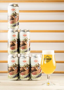 cerveza artesanal premium basqueland marea alta double IPA lata 440ml diseño marcos navarro bodegon cerveza