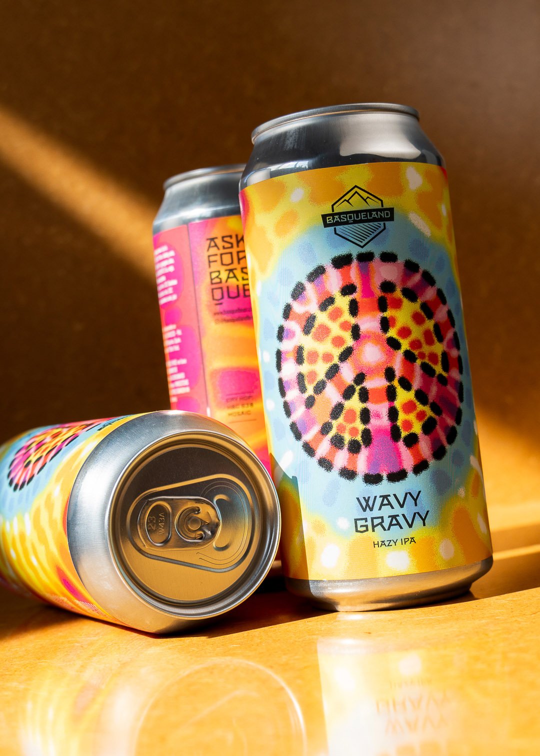 cerveza artesanal premium basqueland wavy gravy hazy IPA lata 440ml bodegon