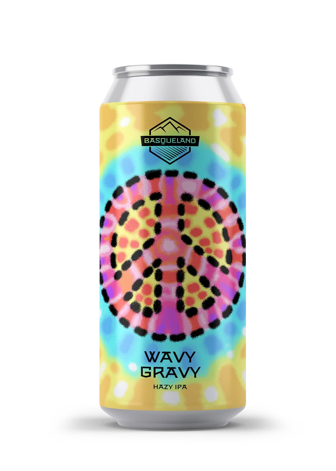 cerveza artesanal premium basqueland wavy gravy hazy IPA lata 440ml diseño marcos navarro