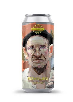 cerveza artesanal premium basqueland aizkolari red rye IPA lata 440ml diseño marcos navarro