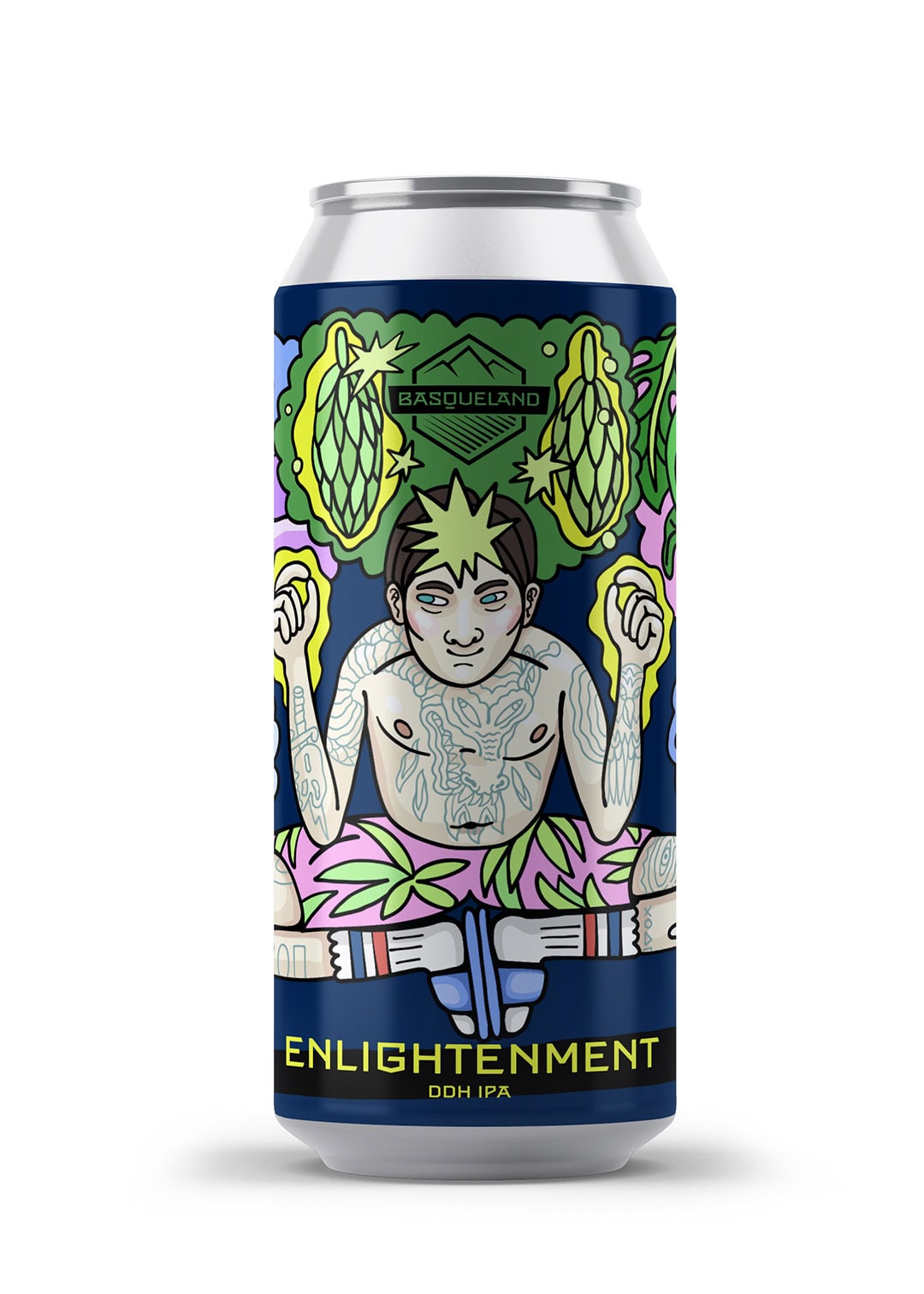 cerveza artesanal premium basqueland enlightenment ddh IPA lata 440ml diseño marcos navarro