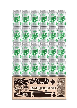 cerveza premium light lager lima y sal basqueland lite lime salt lata 330ml caja 24 unidades