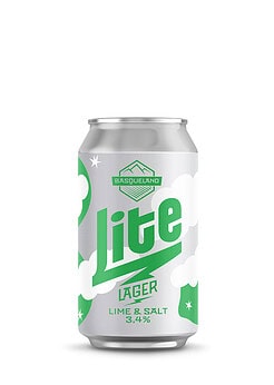cerveza premium light lager lima y sal basqueland lite lime salt lata 330ml