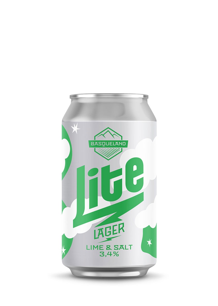 cerveza premium light lager lima y sal basqueland lite lime salt lata 330ml