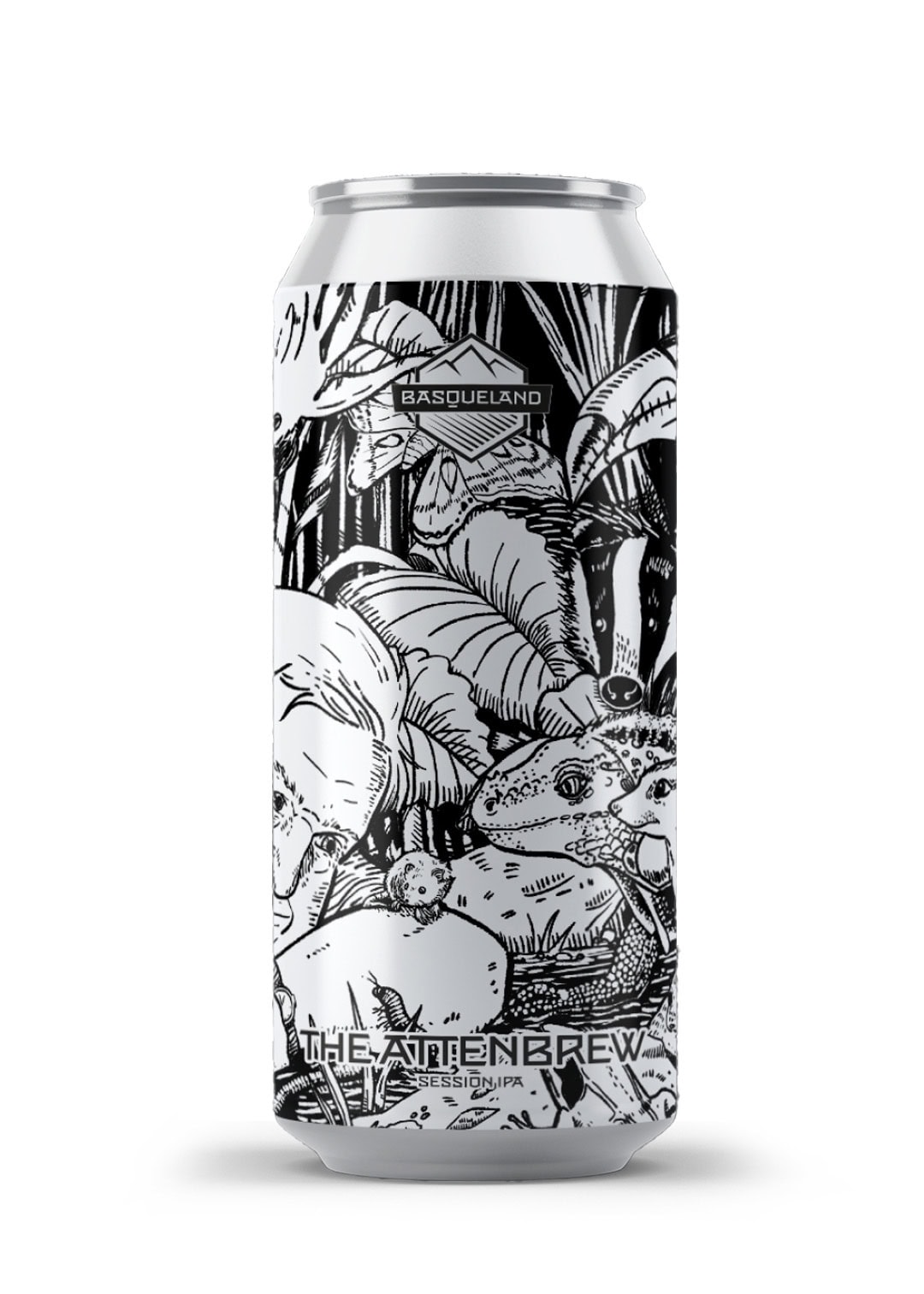 cerveza artesanal premium basqueland the attenbrew session IPA david attenborough lata 440ml diseño marcos navarro