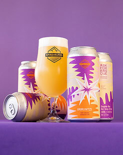 cerveza artesanal premium basqueland irrintzi oat cream session IPA lata 440ml diseño marcos navarro