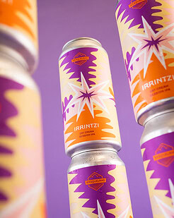 cerveza artesanal premium basqueland irrintzi oat cream session IPA lata 440ml diseño marcos navarro