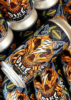 cerveza artesanal basqueland dire wolf ddh india pale ale lata ilustración marcos navarro
