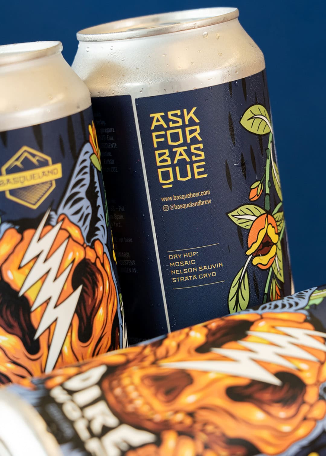 cerveza artesanal basqueland dire wolf ddh india pale ale lata ilustración marcos navarro