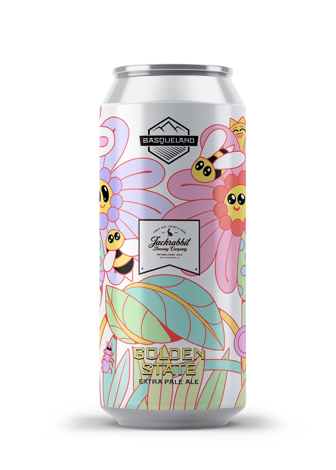 cerveza artesanal basqueland golden state extra pale ale lata ilustración marcos navarro