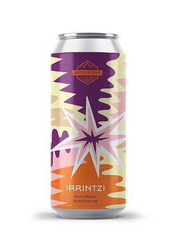 cerveza artesanal premium basqueland irrintzi oat cream session IPA lata 440ml diseño marcos navarro