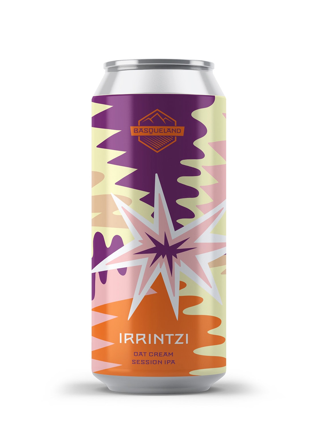 cerveza artesanal premium basqueland irrintzi oat cream session IPA lata 440ml diseño marcos navarro