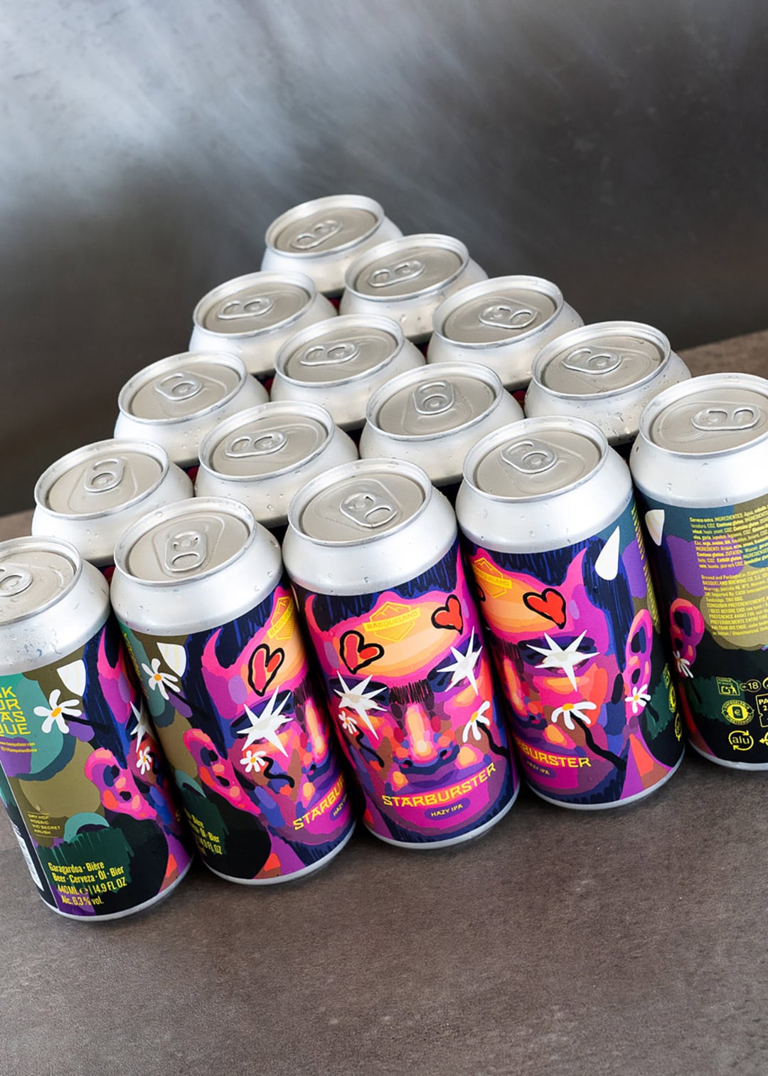 cerveza artesanal basqueland starburster hazy india pale ale lata ilustración marcos navarro