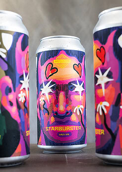 cerveza artesanal basqueland starburster hazy india pale ale lata ilustración marcos navarro