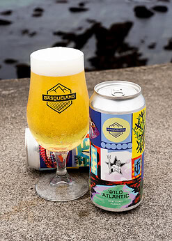 cerveza artesanal premium basqueland wild atlantic lata 440ml diseño marcos navarro