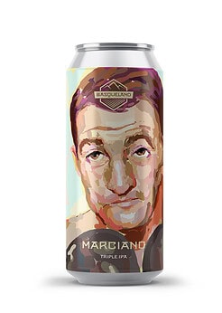 cerveza artesanal premium basqueland Marciano triple IPA lata 440ml diseño marcos navarro