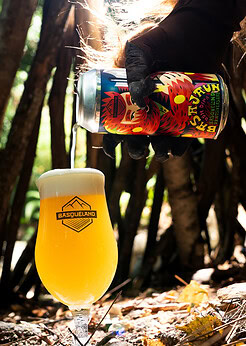 cerveza artesanal basqueland basajaun DDH double india pale ale lata ilustración marcos navarro copa cerveza