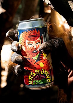 cerveza artesanal basqueland basajaun DDH double india pale ale lata ilustración marcos navarro frontal